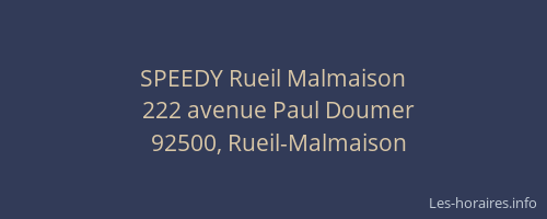 SPEEDY Rueil Malmaison