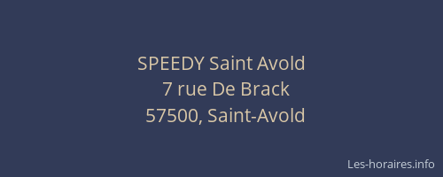 SPEEDY Saint Avold