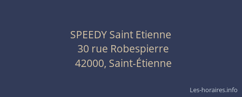 SPEEDY Saint Etienne