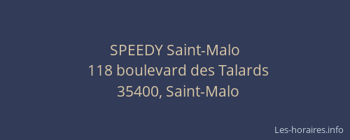 SPEEDY Saint-Malo