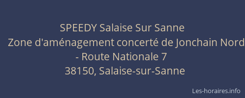 SPEEDY Salaise Sur Sanne