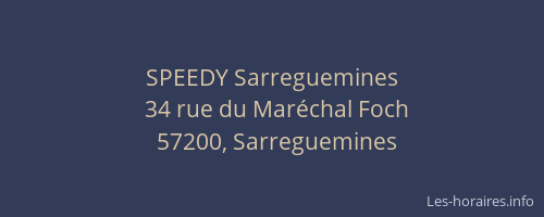 SPEEDY Sarreguemines