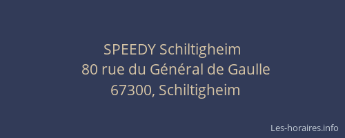 SPEEDY Schiltigheim