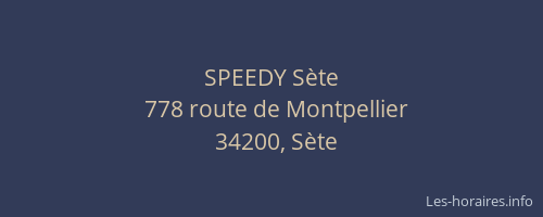 SPEEDY Sète