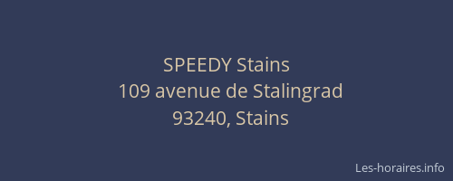 SPEEDY Stains