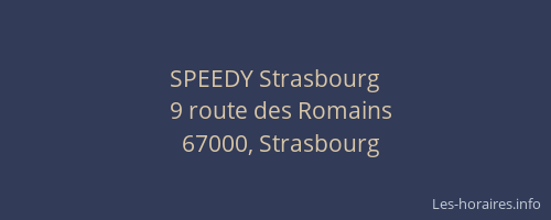 SPEEDY Strasbourg