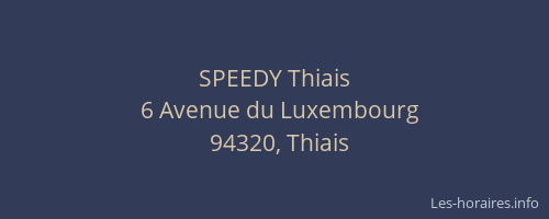SPEEDY Thiais