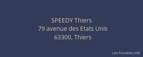 SPEEDY Thiers
