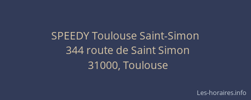SPEEDY Toulouse Saint-Simon