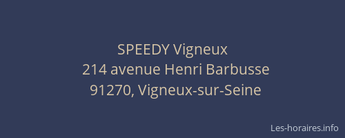SPEEDY Vigneux
