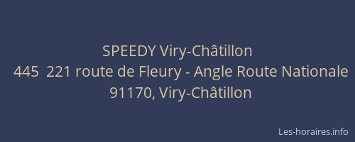 SPEEDY Viry-Châtillon