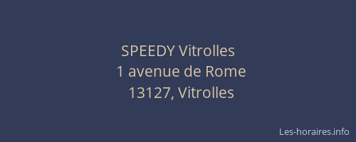 SPEEDY Vitrolles