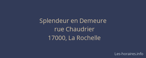 Splendeur en Demeure