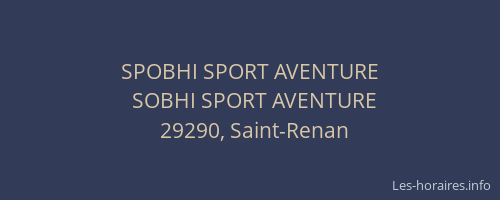 SPOBHI SPORT AVENTURE