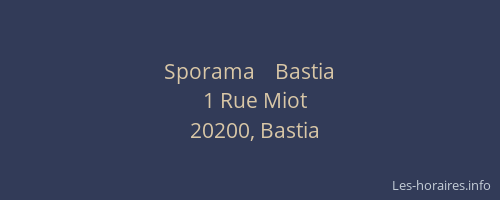 Sporama    Bastia