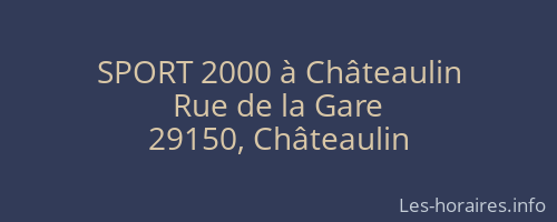 SPORT 2000 à Châteaulin