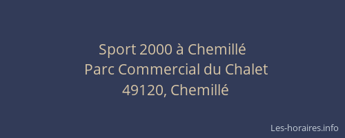 Sport 2000 à Chemillé