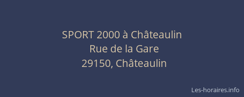 SPORT 2000 à Châteaulin