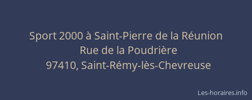 Sport 2000 &agrave; Saint-Pierre de la R&eacute;union
