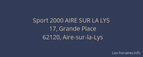 Sport 2000 AIRE SUR LA LYS