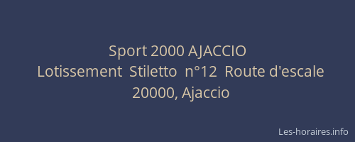 Sport 2000 AJACCIO