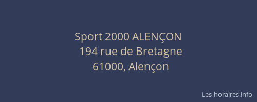 Sport 2000 ALENÇON