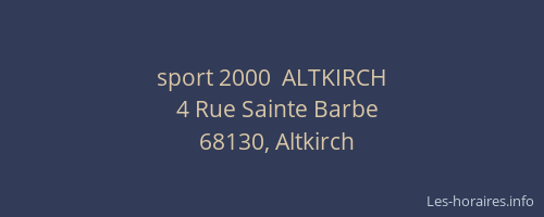 sport 2000  ALTKIRCH
