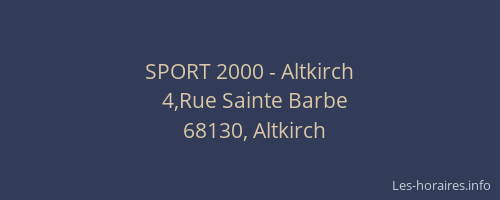SPORT 2000 - Altkirch