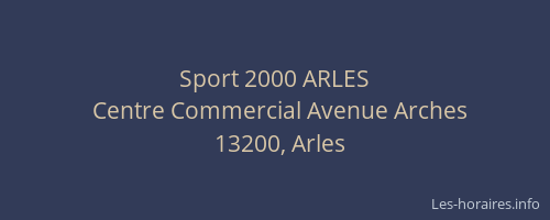 Sport 2000 ARLES