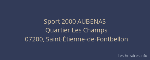 Sport 2000 AUBENAS