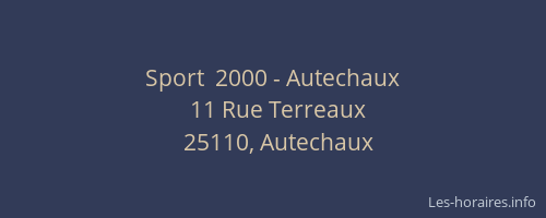 Sport  2000 - Autechaux