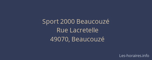 Sport 2000 Beaucouzé