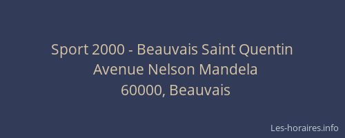Sport 2000 - Beauvais Saint Quentin