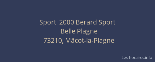Sport  2000 Berard Sport