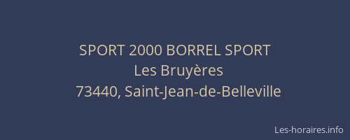 SPORT 2000 BORREL SPORT