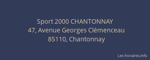 Sport 2000 CHANTONNAY