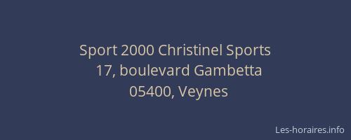 Sport 2000 Christinel Sports