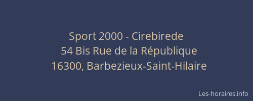 Sport 2000 - Cirebirede