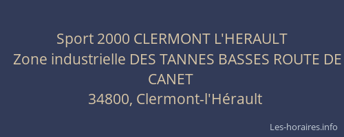 Sport 2000 CLERMONT L'HERAULT