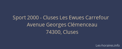 Sport 2000 - Cluses Les Ewues Carrefour