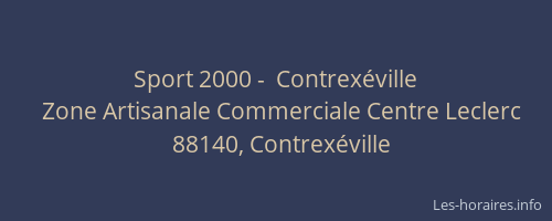 Sport 2000 -  Contrexéville
