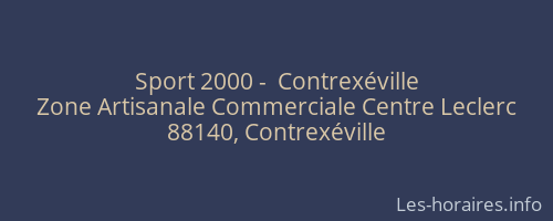 Sport 2000 -  Contrexéville