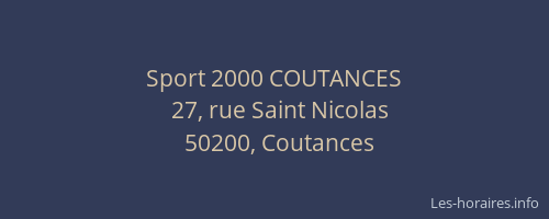 Sport 2000 COUTANCES