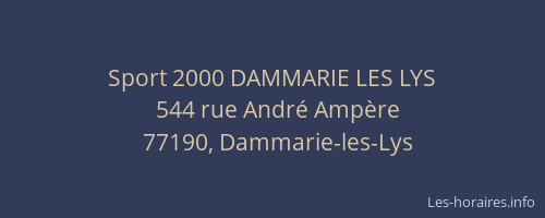 Sport 2000 DAMMARIE LES LYS