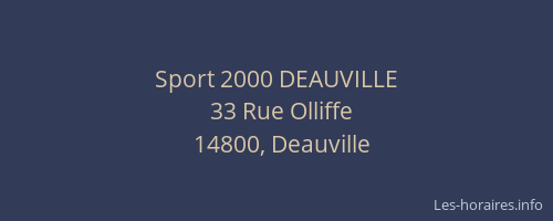 Sport 2000 DEAUVILLE