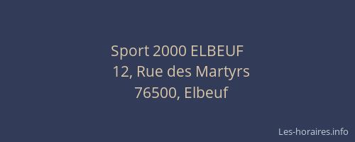 Sport 2000 ELBEUF