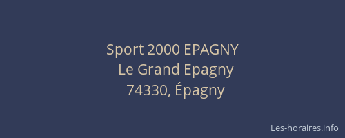 Sport 2000 EPAGNY