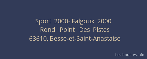 Sport  2000- Falgoux  2000