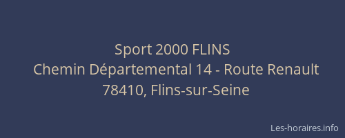 Sport 2000 FLINS