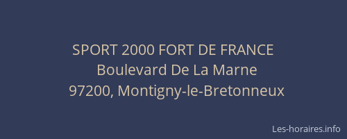 SPORT 2000 FORT DE FRANCE